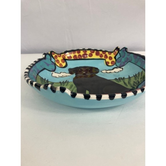 Hand Made Labrador Retriever Ceramic Bowl - Picture 3 of 4